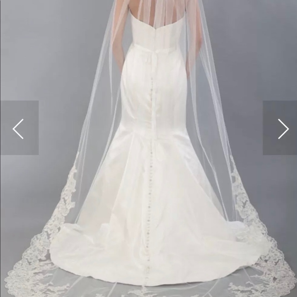 New Bel Aire Bridal Cathedral Length Veil in Ivory
